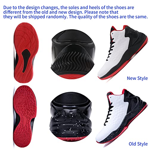Beita High Upper Basketball Shoes Sneakers Men Breathable Sports Shoes Anti Slip,White, 8