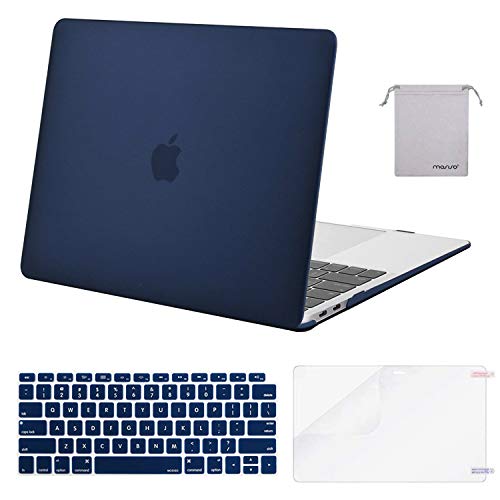 MOSISO Compatible with MacBook Air 13 inch Case 2022, 2021-2018 Release A2337 M1 A2179 A1932 Retina Display Touch ID, Plastic Hard Shell&Keyboard Cover&Screen Protector&Storage Bag, Airy Blue