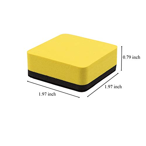 Dry Erase Erasers 40 Pack, EAONE Magnetic Whiteboard Dry Erasers Chalkboard Cleaner Wiper for Classroom Home Office, Yellow