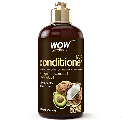 WOW Skin Science Hair Conditioner - Coconut & Avocado Oil - Restore Dry, Damaged Hair - Increase Gloss - Reduce Split Ends, Frizz - Sulfate, Silicones, Paraben Free - All Hair Types, Adults & Children - 500 mL