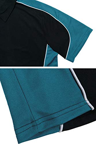 MAGCOMSEN Men's Outdoor Golf Polo Short Sleeve 3 Button Quick Dry Casucal Pique Jersey Polo Shirts