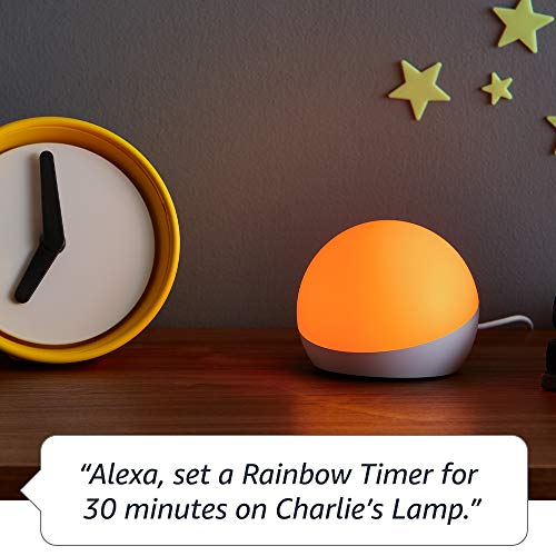 Echo Glow smart lamp creates a colorful ambiance for kids' rooms