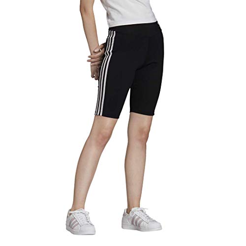 adidas Originals womens Biker Shorts Black/White XX-Small