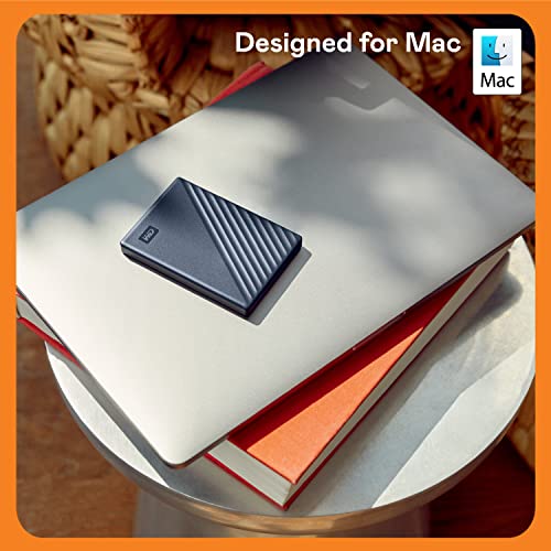 WD 2TB My Passport for Mac Portable External Hard Drive HDD with backup software and password protection, Blue - WDBA2D0020BBL-WESN