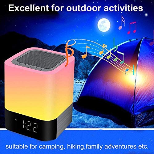 Gallstep Bluetooth Speaker with colorful bedside lamp and alarm clock