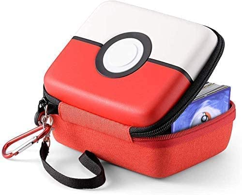 tombert Carrying case for PTCG Trading Cards, Gifts for Boys, Hard-Shell Storage Box fits Magic MTG Cards and PTCG, Holds 400+ Cards… (Red)