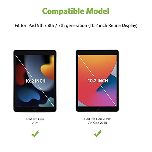 2 Pack Screen Protector Compatible with iPad 9th Generation / iPad 8th Generation 10.2 Inch, apiker Tempered Glass Compatible with iPad 9 8 7 (2021/2020/2019)