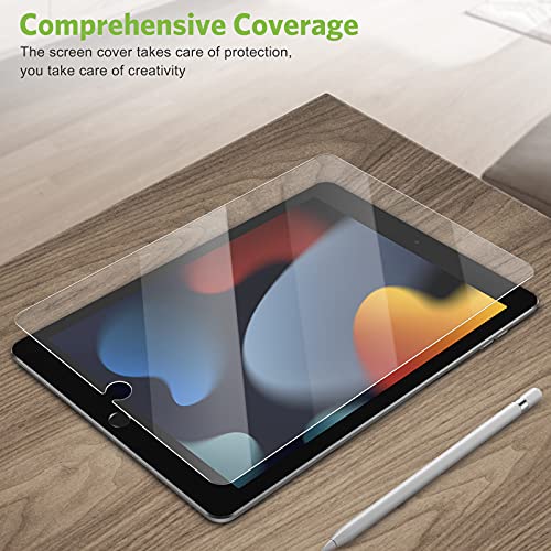 2 Pack Screen Protector Compatible with iPad 9th Generation / iPad 8th Generation 10.2 Inch, apiker Tempered Glass Compatible with iPad 9 8 7 (2021/2020/2019)