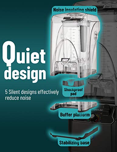 Professional Commercial Blender With Shield Quiet Sound Enclosure 2200W Industries Strong