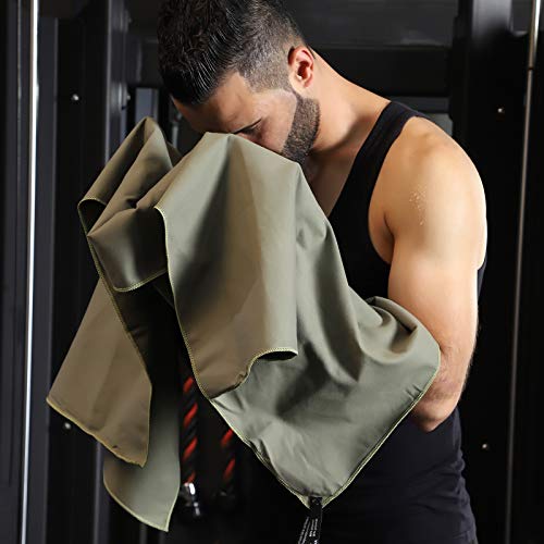 Rainleaf Microfiber Towel Perfect Travel & Sports &Beach Towel. Fast Drying - Super Absorbent - Ultra Compact. Suitable for Camping, Backpacking,Gym, Beach, Swimming,Yoga
