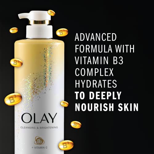 Olay Body Wash with Vitamin C and Vitamin B3, Cleansing & Brightening, 17.9 Fl Oz (Pack of 4)