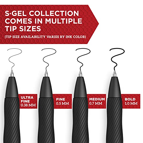 Sharpie S-Gel, Gel Pens, Medium Point (0.7mm), Assorted Colors, 12 Count