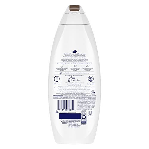 Dove Purely Pampering Body Wash for Dry Skin Coconut Butter and Cocoa Butter Effectively Washes Away Bacteria While Nourishing Your Skin 22 oz, 4 count
