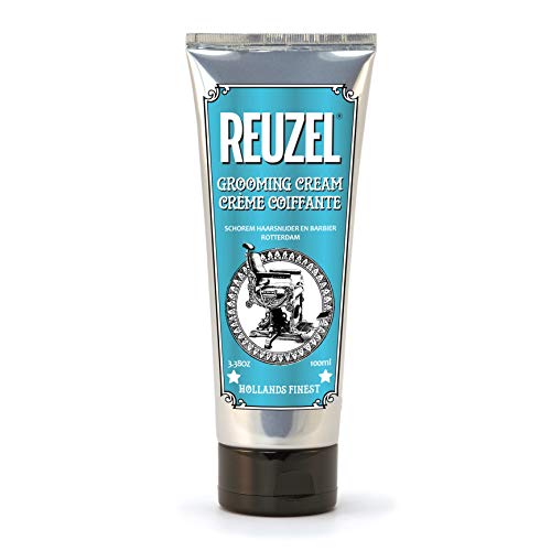 REUZEL Grooming Hair Cream For Men - Subtle, Sugary Rum Fragrance - Low Shine Finish - Contains Moisturizing Properties - No Buildup - Natural, Pliable Hold - Suitable For All Hair Types - 3.38 Oz
