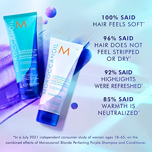 Moroccanoil Blonde Perfecting Purple Shampoo, Fragrance Originale, 6.7 Fl Oz