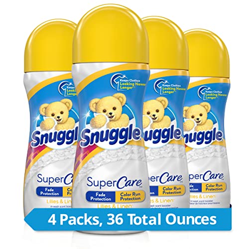 Snuggle SuperCare in-Wash Scent Booster, Lilies and Linen, Fade Protection and Color Run Protection, 19 Ounce