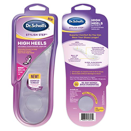 Dr. Scholl's Invisible Cushioning Insoles for High Heels for Women's 6-10