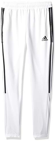 adidas Kids' Tiro Track Pants, White/Black, Large