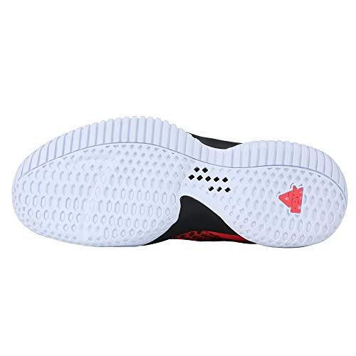 PEAK High Top Mens Basketball Shoes Lou Williams Streetball Master Breathable Non Slip Outdoor Sneakers Cushioning Workout Shoes for Fitness Fluorescent Orange
