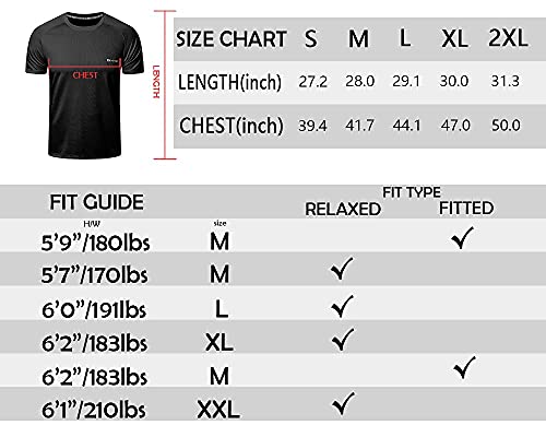 frueo 3 Pack Running Shirts for Men Active Sport Quick Dry Gym T-Shirts,520,Black Gray Blue,L