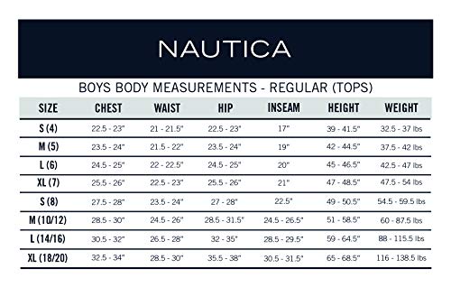 Nautica Boys' Big Fleece Zip-Up Hoodie Sweatshirt, Navy/Sleeve Logo, 18-20