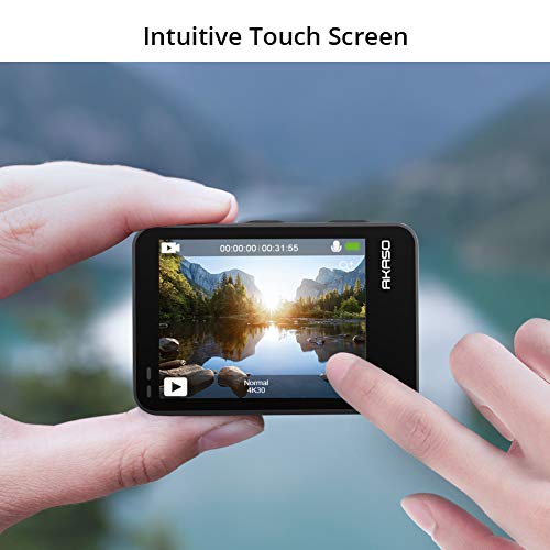 AKASO Brave 7 LE 4K30FPS 20MP WiFi Action Camera with Touch Screen Vlog Camera EIS 2.0 Remote Control 131 Feet Underwater Camera with 2X 1350mAh Batteries