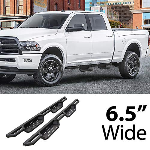 HD Ridez Aluminum Drop Steps Armor Compatible with Ram 1500 2009-2018 Crew Cab & Ram 2500 3500 2010-2022 (Nerf Bar Side Steps Side Bars)