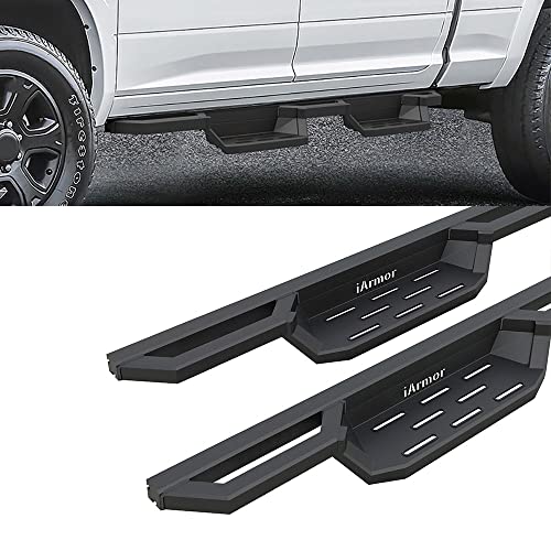 HD Ridez Aluminum Drop Steps Armor Compatible with Ram 1500 2009-2018 Crew Cab & Ram 2500 3500 2010-2022 (Nerf Bar Side Steps Side Bars)