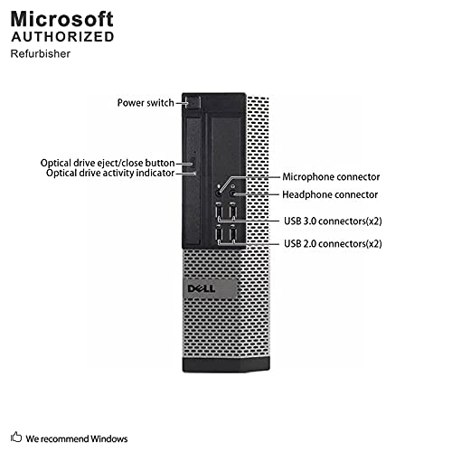 Dell Optiplex 9020 Small Form Factor Desktop with Intel Core i7-4770 Upto 3.9GHz, HD Graphics 4600 4K Support, 32GB RAM, 1TB SSD, DisplayPort, HDMI, Wi-Fi, Bluetooth - Windows 10 Pro (Renewed)