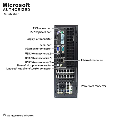 Dell Optiplex 9020 Small Form Factor Desktop with Intel Core i7-4770 Upto 3.9GHz, HD Graphics 4600 4K Support, 32GB RAM, 1TB SSD, DisplayPort, HDMI, Wi-Fi, Bluetooth - Windows 10 Pro (Renewed)
