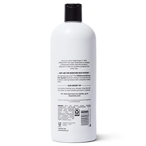 TRESemmé Conditioner for Dry Hair Moisture Rich Professional Quality Salon-Healthy Look and Shine Formulated with Vitamin E and Biotin, 28 Oz, 3 Count