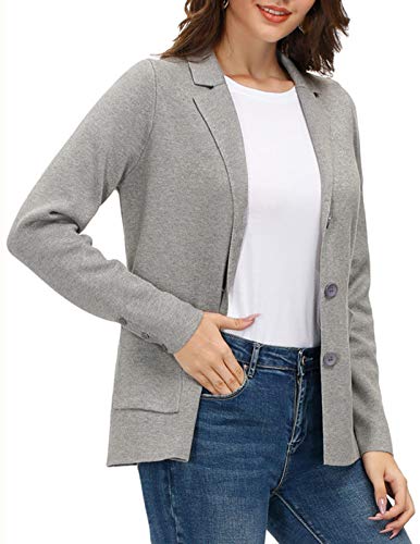 Womens Casual Oversized Blazer Casual and Work Jacket(XL, Grey)