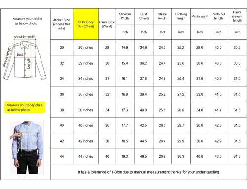 MOGU Mens Slim Fit Suit 2 Piece Tuxedo for Daily Business Wedding Party (Suit Jacket + Pants) US Size Blazer 38/Pants 34 Black