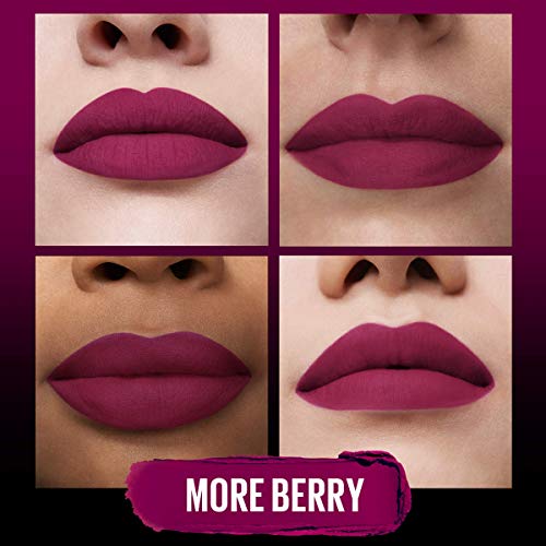 Maybelline New York Color Sensational Ultimatte Lipstick Lightweight Comfortable Lip Color Intense Color Pigment Soft Powder Matte Slim Lipstick 0.06 oz., 099 MORE BERRY, 1 Ounce