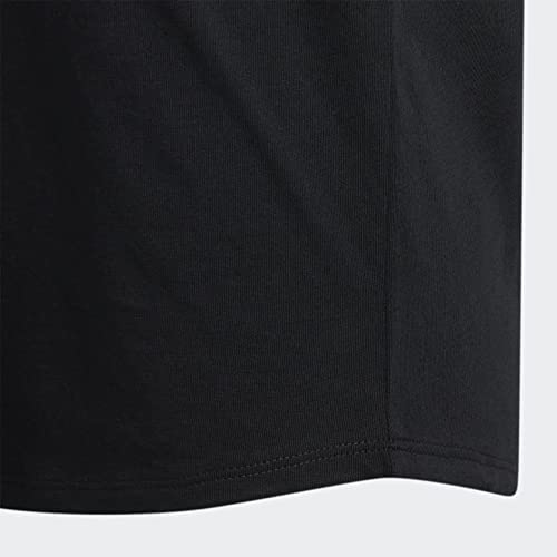 adidas Girls' Short Sleeve Cotton Scoop Neck Tee T-Shirt, Black, Small