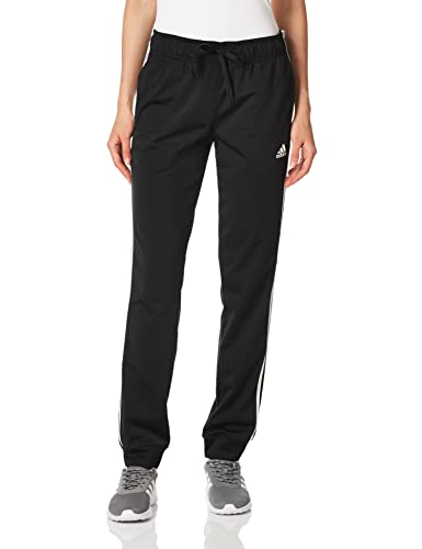adidas Women's Essentials Warm-Up Slim Tapered 3-Stripes Tracksuit Bottoms, Black, X-Small