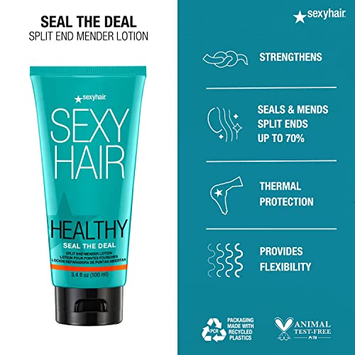 Healthy Sexy Hair Seal The Deal Split End Mender Lotion 100ml
Alt Text: Healthy Sexy Hair Seal The Deal Split End Mender Lotion for repairing split ends and protecting damaged hair