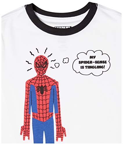 Spotted Zebra Disney Star Wars | Frozen Toddler Boys' Short-Sleeve T-Shirts, Pack of 4, White/Black/Red, Marvel Spider Man, 4T