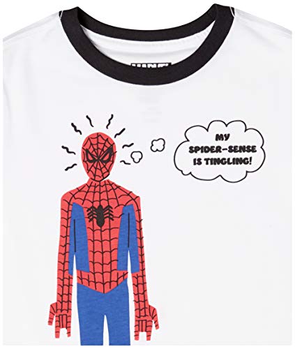 Spotted Zebra Disney Star Wars | Frozen Toddler Boys' Short-Sleeve T-Shirts, Pack of 4, White/Black/Red, Marvel Spider Man, 4T