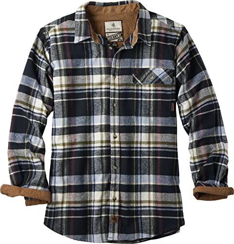 Legendary Whitetails Men's Buck Camp Flannel Shirt, Brownstone Plaid, 3X-Large