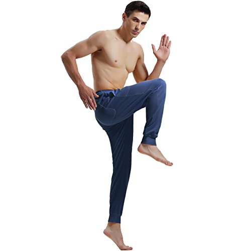 AMY COULEE Men's Casual Jogger Pant (Prussian Blue, L)