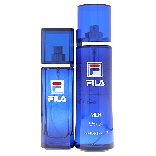 FILA Eau de Toilette for Men - Cool, Clean, Refreshing - A Classic Cologne For Men - Extra Strength, Long Lasting Scent Payoff - Trendy, Rectangular, Streamlined, Portable Bottle Design - 3.4 oz