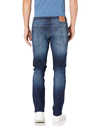 Buffalo David Bitton Men's Slim Ash Jeans, Light Medium Indigo, 42W x 30L