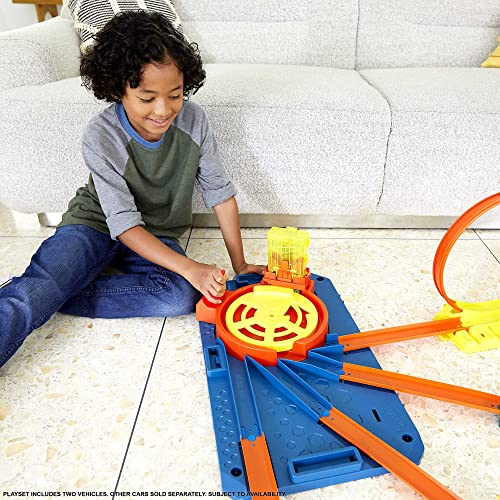 Hot Wheels Track Builder Unlimited Rapid Launch Builder Box, All-In-One Building & Stunting Kit with Track Pieces & Accessories & Storage Container, Gift for Kids 6 Years & Up
