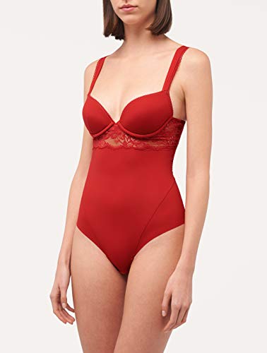 La Perla, Layla Bodysuit, 34F, Red Tango