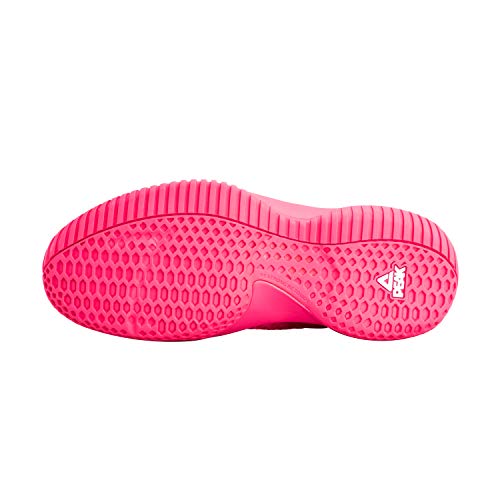 PEAK High Top Mens Basketball Shoes Lou Williams Streetball Master Breathable Non Slip Outdoor Sneakers Cushioning Workout Shoes for Fitness Pink