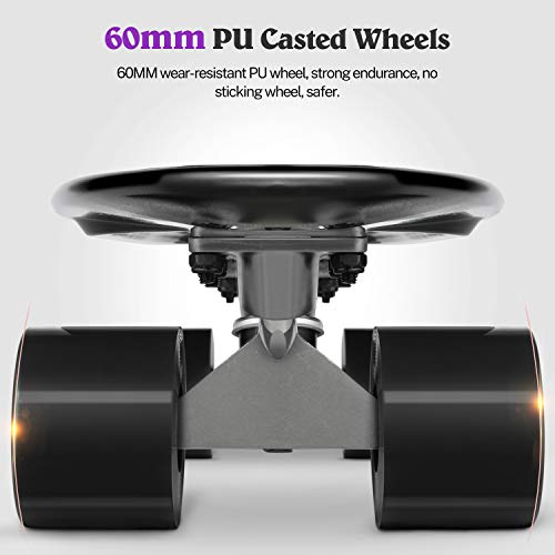 Gonex 22 Inch Skateboard for Girls Boys Kids Beginners, Mini Cruiser Skateboard Plastic Skateboard Complete for Teens Youths