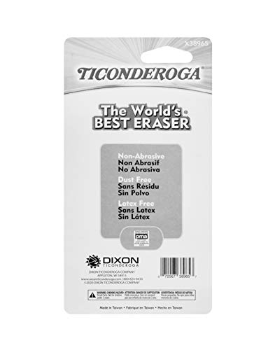 Ticonderoga Erasers, Neon, 5 Count, 6 Packs (X38965)