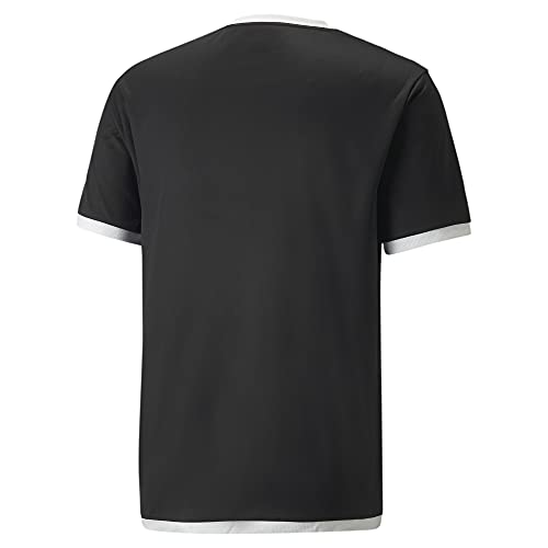 PUMA mens Teamliga Jersey T Shirt, Black/White, Large US