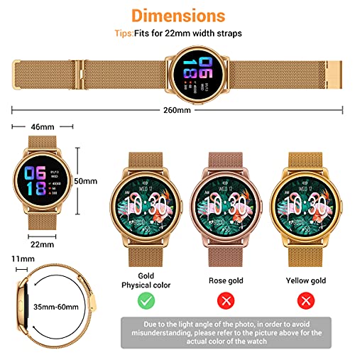 CanMixs Smart Watch for Android Phones ios, Fitness Tracker Digital Watch with Heart Rate Blood Oxygen Sleep Monitor IP68 Waterproof Smart Watch for Women Men Smartwatch 46mm Compatible iPhone Samsung